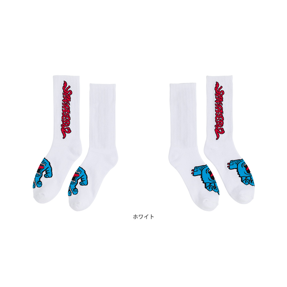 SANTA CRUZ サンタクルーズ SCREAMING 50 SOCKS ソックス １ペア スクリーミングハンド 靴下 ストリート （23FW）｜americanstreetstyle｜02