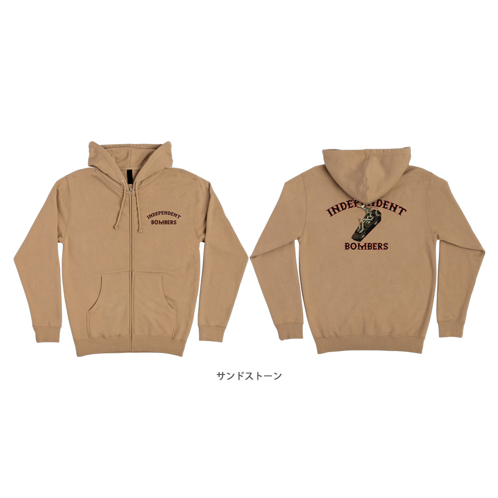INDEPENDENT SKULL BOMBERS ジップパーカー　古着 Punk Hip Hop Skull Embroidered Bomber Jacket – GTHIC