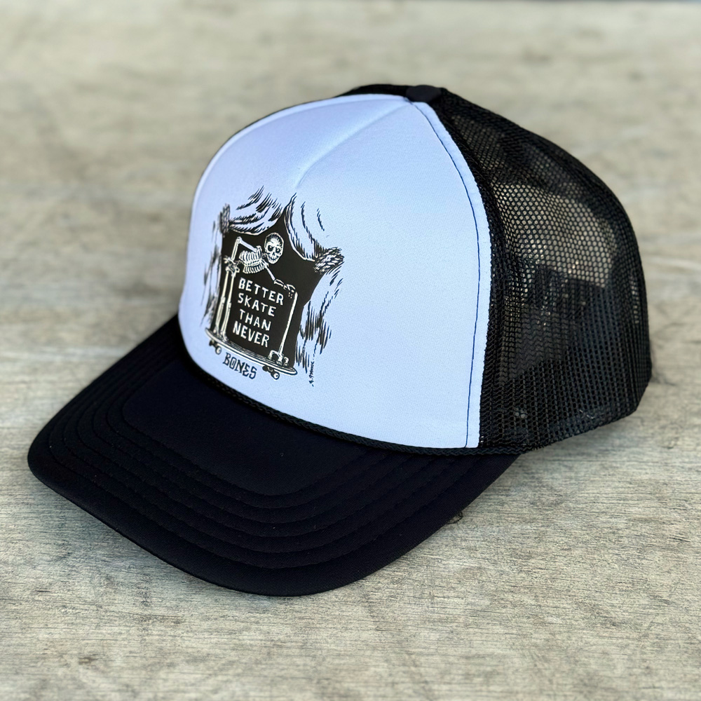 ボーンズ ウィール BONES WHEELS BETTER SK8 THAN NEVER TRUCKER CAP