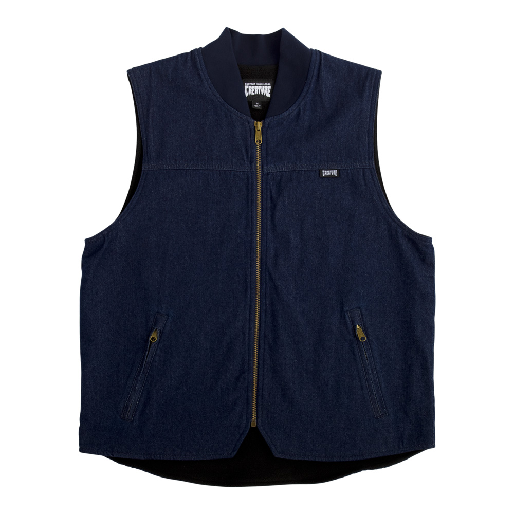 CREATURE クリーチャー BONEHEAD FLAME VEST WORK TOP ワークベスト