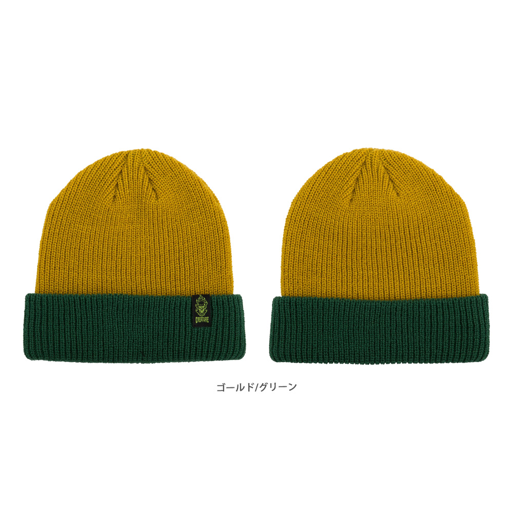 CREATURE クリーチャー BONEHEAD LABEL BEANIE ビーニー ニット帽 帽子