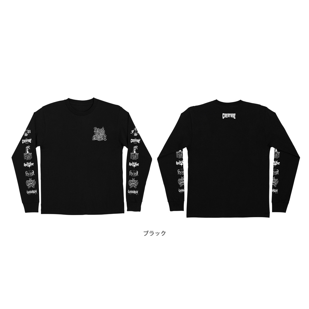 Resurrection 長袖シャツ 黒 CREATURE（クリーチャー） CREATURE RESURRECTION XX L/S REGULAR T