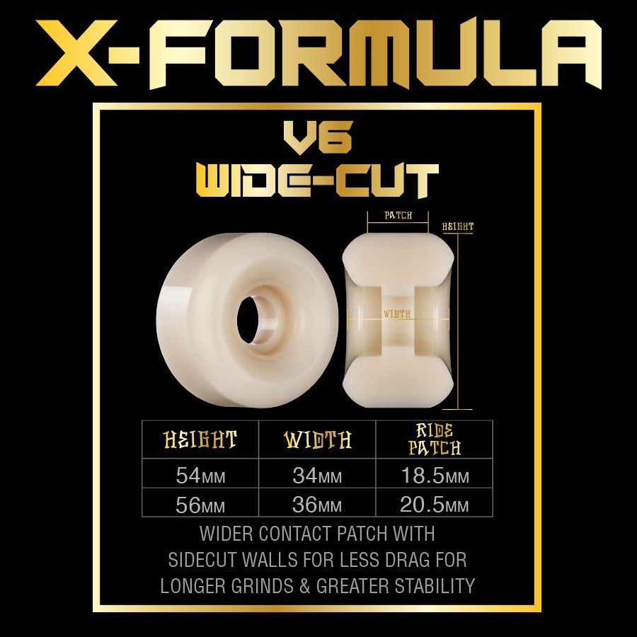 BONES WHEELS ボーンズ ウィール 56mm X-FORMULA GRIPPIN WOLF V6 WIDE-CUT 99A WHEELS  ハードウィール エックス X99 スケートボード スケボー（2307）