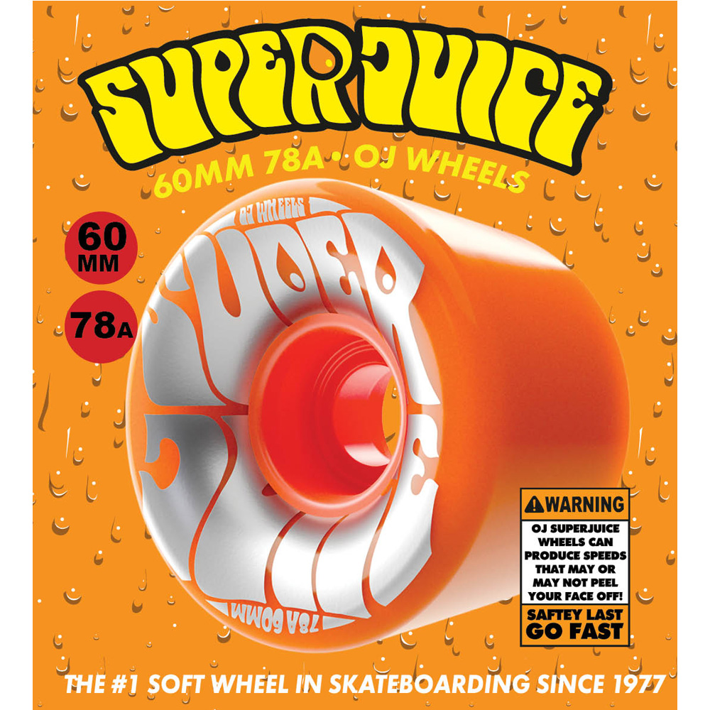 オージェイウィール OJ WHEELS 60mm SUPER JUICE NEON ORANGE 78A