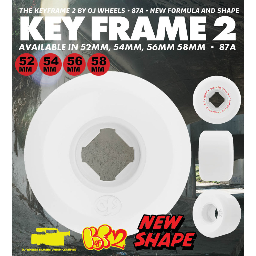 オージェイウィール OJ WHEELS 54mm KEYFRAME2 87A ソフトウィール 4個