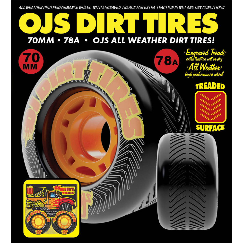 オージェイウィール OJ WHEELS 70mm DIRT TIRES THUNDER JUICE 78A