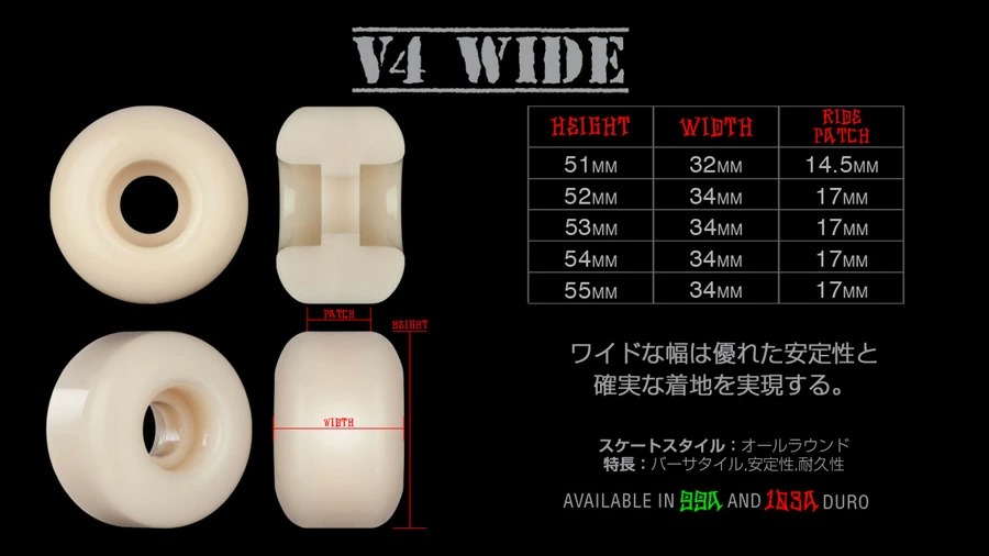 ボーンズ ウィール BONES WHEELS 54mm STF V4 WIDE 99A ハード