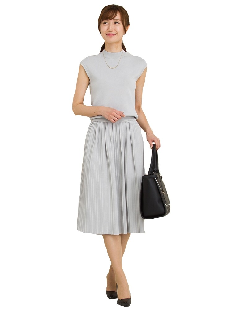 セットアップ レディース 夏 スカート 40代 30代 50代 きれいめ ニット ノースリーブ プリーツスカートセットアップ ファッション通販アミアン ハウス 通販 Yahoo ショッピング