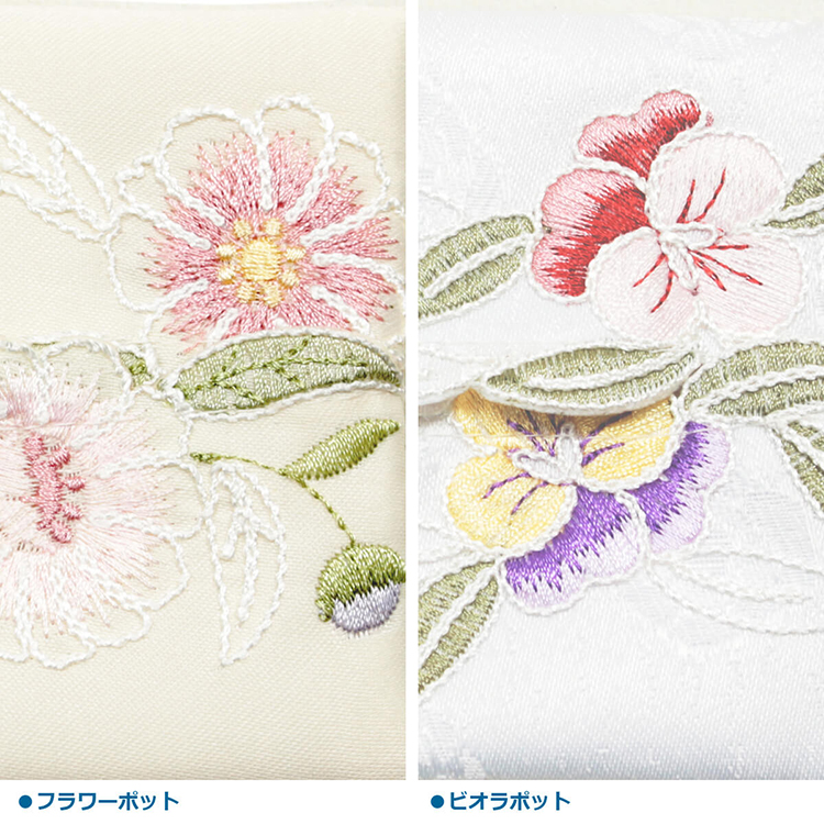 花のコード刺繍