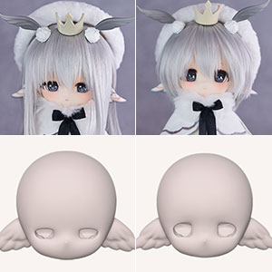 【特典】PICCODO ACTION DOLL X 白匣アリス デフォルメドール+HANEKOノーメイクドールヘッド 白桑＆灰葉 2体セット