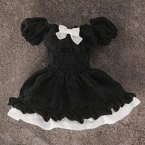 パフスリーブワンピース(ブラック)(ドール用)