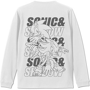 ソニック・ザ・ヘッジホッグ SONIC＆SHADOW 袖ロングスリーブTシャツ/WHITE-L