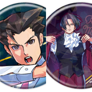 ホログラム缶バッジ(57mm)「逆転裁判」シリーズ01/描き起こしイラスト 6個入りBOX