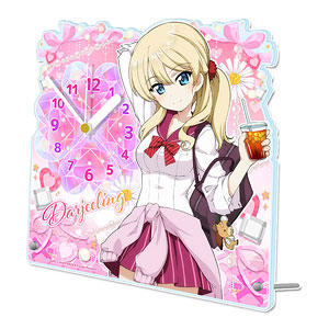 ガールズ＆パンツァー 最終章 描き下ろし アクリル置時計 ダージリン ギャル制服ver.