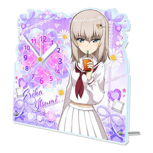 ガールズ＆パンツァー 最終章 描き下ろし アクリル置時計 逸見エリカ ギャル制服ver.