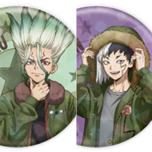 ホログラム缶バッジ(57mm)「Dr.STONE」06/フライトジャケットver. 描き下ろしイラスト 5個入りBOX