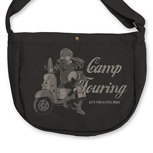 『ゆるキャン△ SEASON3』 描き下ろし 志摩リン ニュースペーパーバッグ バイクでひといきVer./BLACK