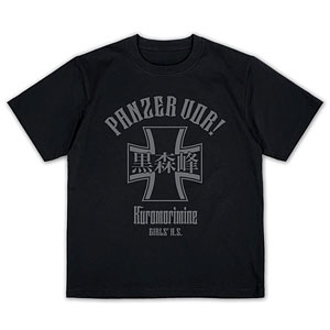 ガールズ＆パンツァー 最終章 黒森峰女学園 プレーティングTシャツ/BLACK-L