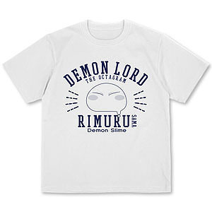 転生したらスライムだった件 リムル様カレッジ プレーティングTシャツ/WHITE-M