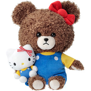くまのがっこう×ハローキティ モコモコぬいぐるみ ジャッキー