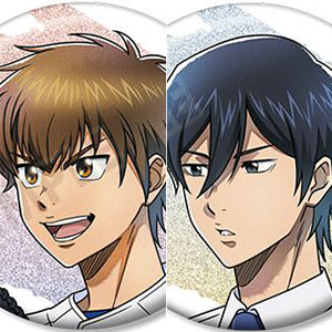TVアニメ『ダイヤのA act II -Second Season-』 描き下ろし 歩みver. トレーディンググリッター缶バッジ 10個入りBOX