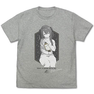 上伊那ぼたん、酔へる姿は百合の花 ぼたんとジントニック Tシャツ/MIX GRAY-L