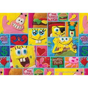 ジグソーパズル スポンジ・ボブ SPONGEBOB TILE ART スポンジ・ボブ タイルアート 108ピース (108-094)