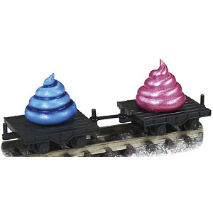 JT-08 Joke train(ジョークトレイン)シリーズ うん搬トロッコ(うん青・ラブピンクトロッコ付)