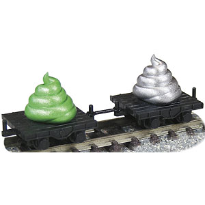 JT-09 Joke train(ジョークトレイン)シリーズ うん搬トロッコ(けんこう緑・長寿シルバートロッコ付)