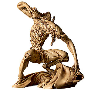 ARTPLA SCULPTURE WORKS エヴァンゲリオン2号機獣化第2形態ザ・ビースト “ジオフロント血戦” ベージュカラーVer. プラモデル