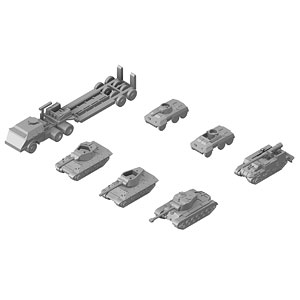 1/700 WWII アメリカ軍用車両セット2 プラモデル