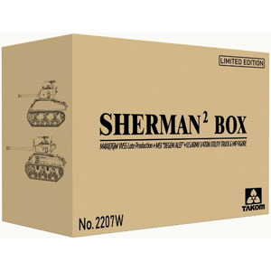 1/35 シャーマン2 ボックス(TKO2207 + TKO2208 + 1/35 米陸軍 1/4トン ユーティリティトラック w/憲兵フィギュア) 限定版