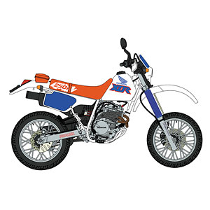 1/12 ホンダ XLR250R (MD22) (1991) “モタードカスタム” プラモデル