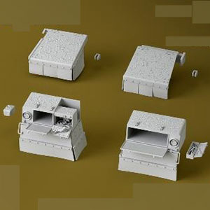 1/35 メルカバ Mk.3 フェンダーw/荷物箱 (開状態) (ホビーボス用)