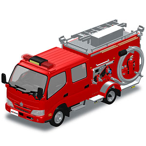 楽プラ スナップキット No.33-FP モリタ ミラクルLight 消防ポンプ自動車 CD-I型 プラモデル