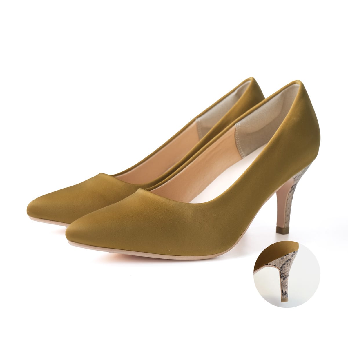 走れるパンプス ポインテッドトゥ 生地巻き 7センチヒール レディース 黒 秋冬 痛くない 低反発　amiamiアミアミ  CX1104 | AmiAmi | 12