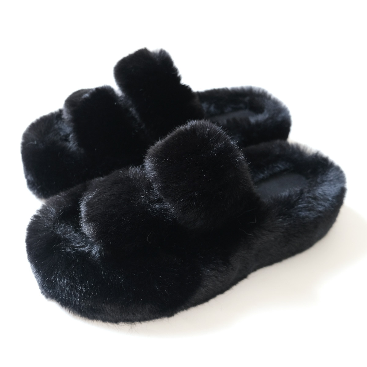 サンダル レディース ふわふわ ファーサンダル 厚底 歩きやすい 履き