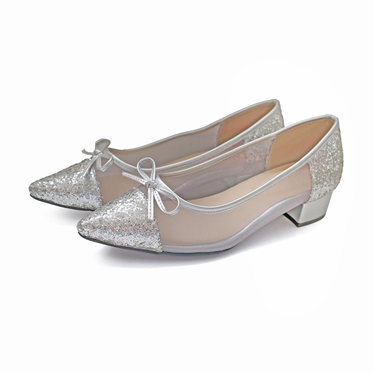 AmiAmi（アミアミ） パンプス バレエシューズ 黒 リボン 痛くない 太