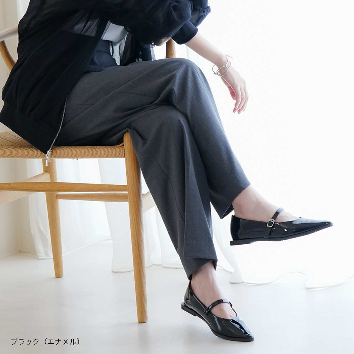 AmiAmi パンプス フラットシューズ レディース メリージェーン