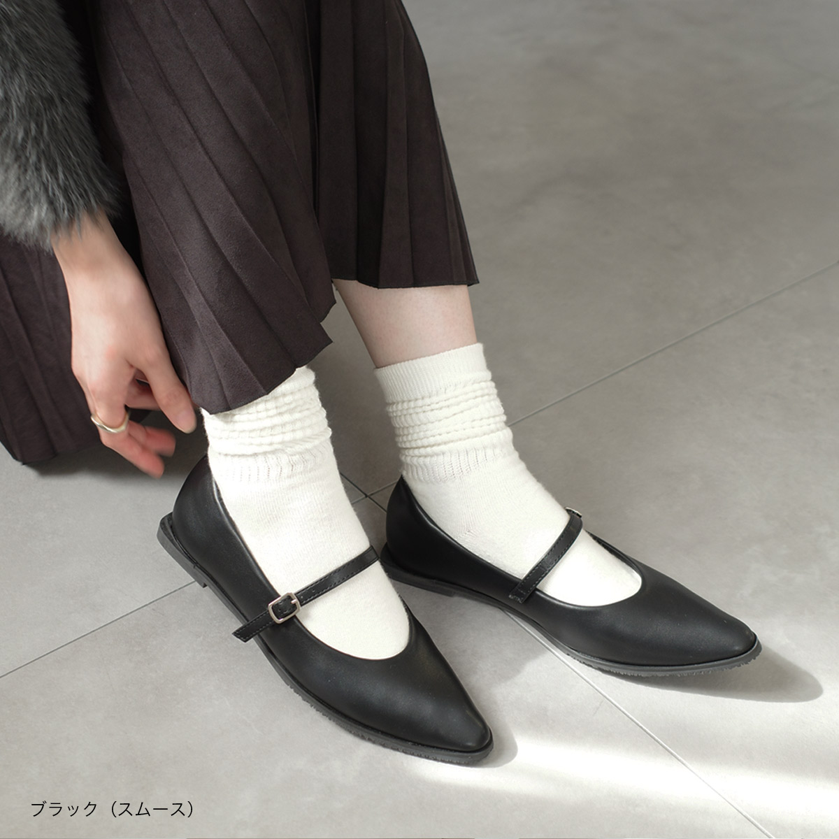 AmiAmi パンプス フラットシューズ レディース メリージェーン