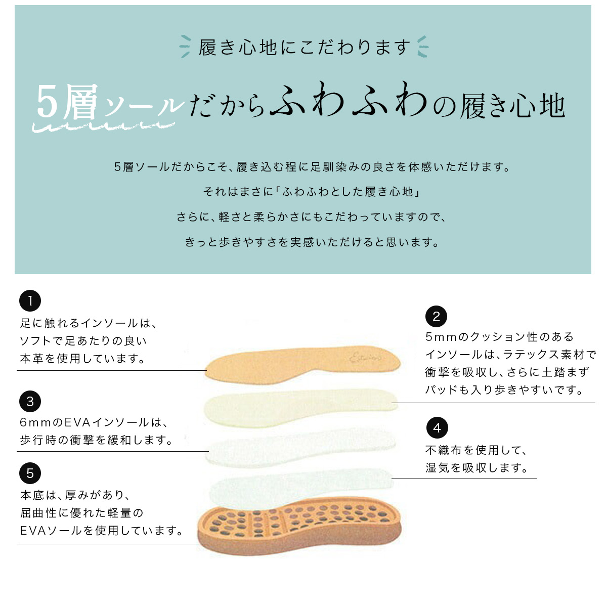 Estacion（エスタシオン） サンダル レディース 牛革 サボシューズ