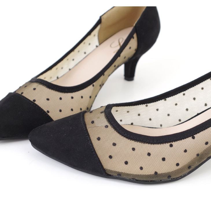 PrettyBallerinas パンプス　シースルー　水玉　黒　23.5 PrettyBallerinas パンプス シースルー 水玉 黒 23.5 Pretty