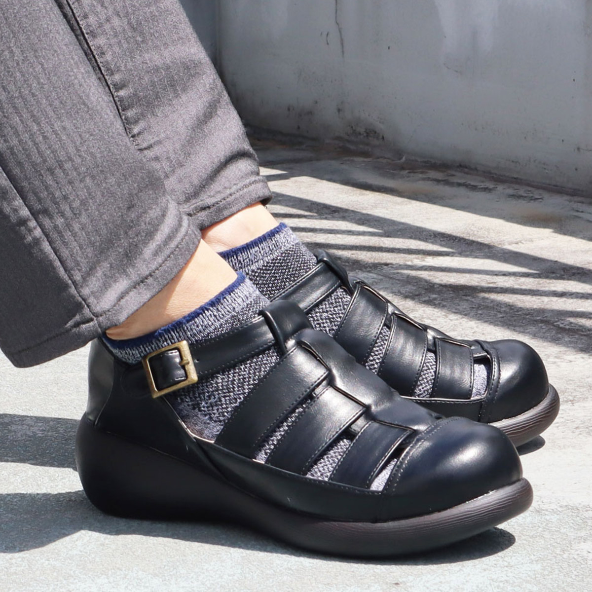 グルカサンダル メンズ 春夏 外反母趾 甲高 幅広amiamiアミアミasa