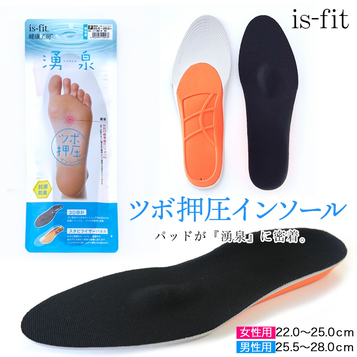 インソール 中敷き レディース メンズ ポスト投函 ツボ 押圧 ツボ押 湧