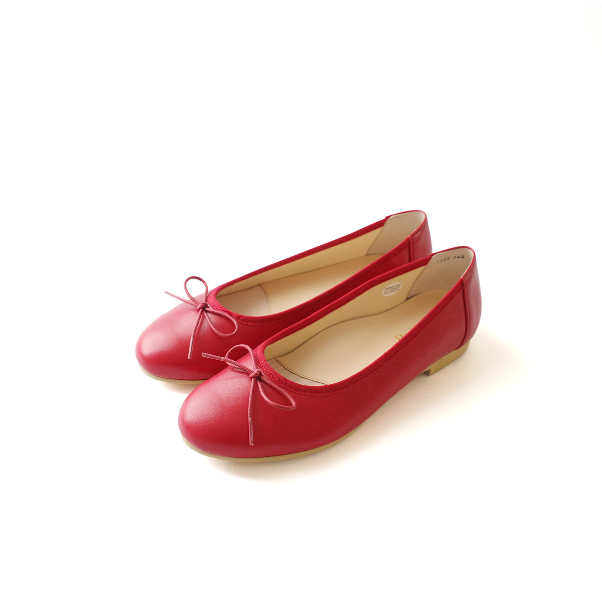 バレエシューズ 本革レディース 1センチヒール ポインターブラック