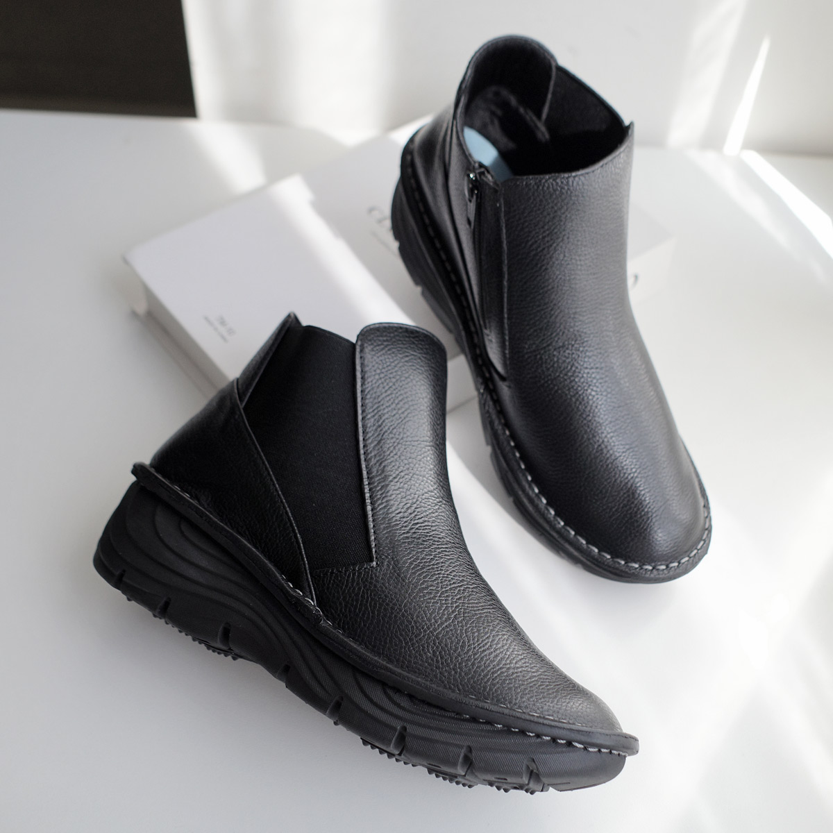 ショートブーツ 本革 レディース 厚底 ブーツ 歩きやすい 履きやすい