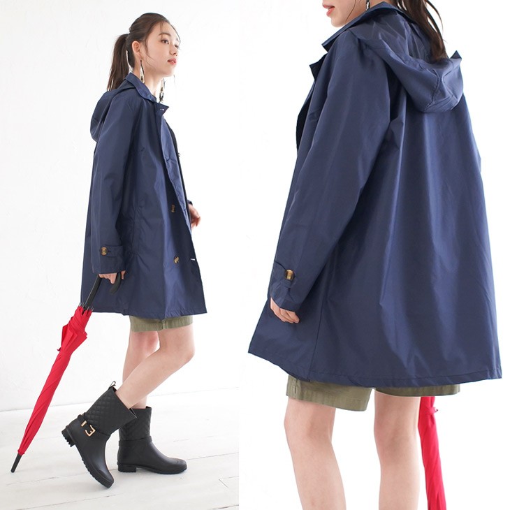 AmiAmi 返品交換不可 トレンチ レインコート レディース 雨具