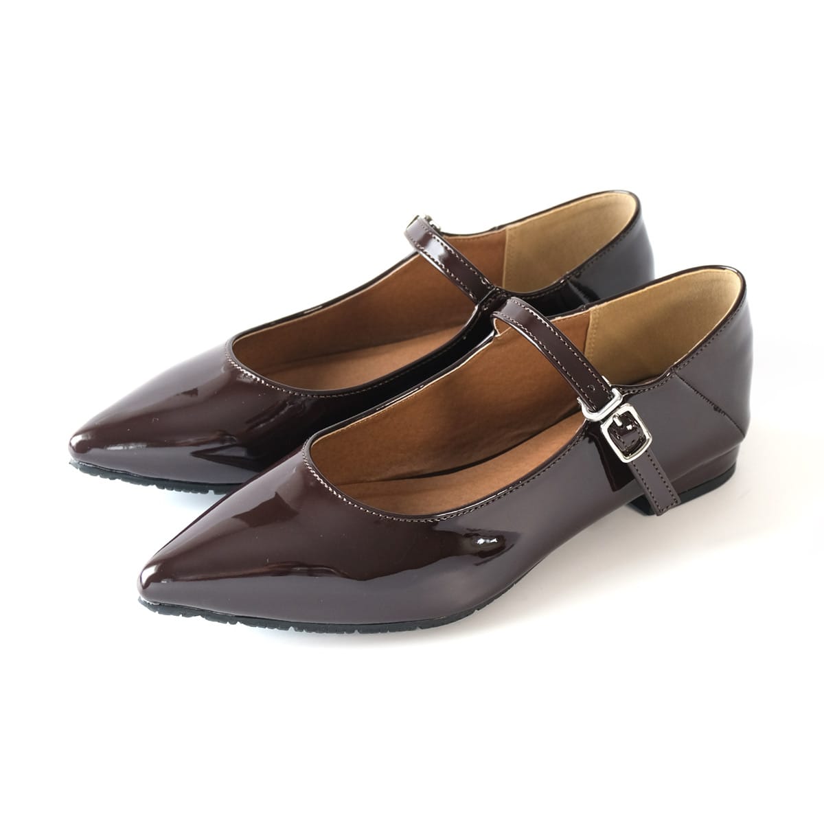 AmiAmi 晴雨兼用 生活防水 ポインテッドトゥ メリージェーン