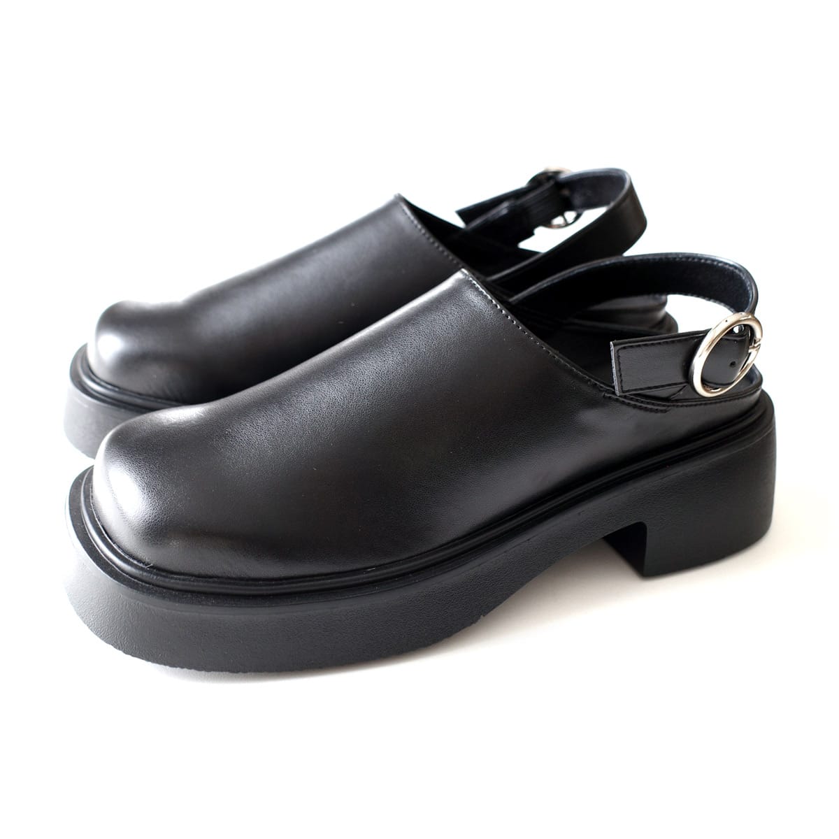 AmiAmi（アミアミ） クロッグシューズ プラットフォーム ベルト バック