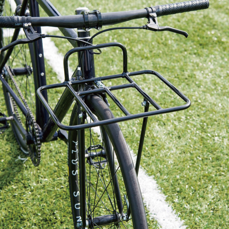 自転車  ロードバイク クロスバイク グラベル ツーリング  おしゃれ 通勤 通学 ADEPT アデプト トラスポーターラック ブラック フロント キャリア コミューター